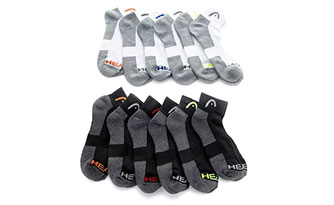 12 Pairs: HEAD Moisture-Wicking Socks