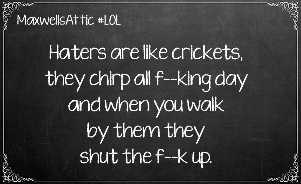 Crickets Are Like Haters