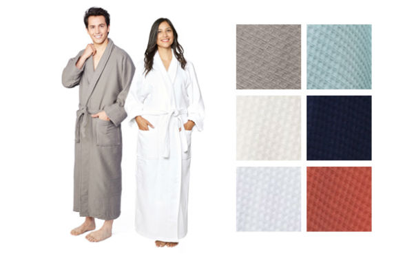 Superior 100% Cotton Waffle Weave Spa Bath Robe