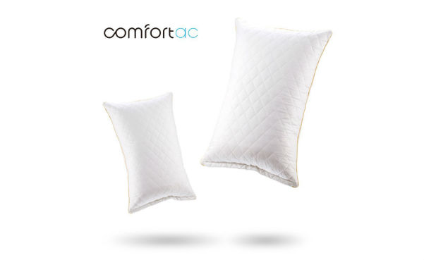 Comfortac Shredded Memory Foam Pillow with Removable Vented 100% Cotton Case