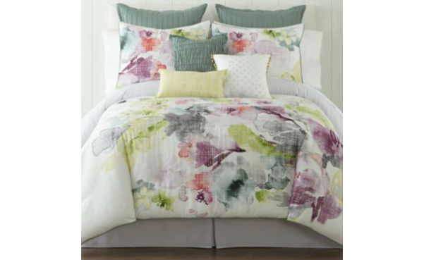 JCPenney Home™ Watercolor Floral 4-pc. Comforter Set and Accessories