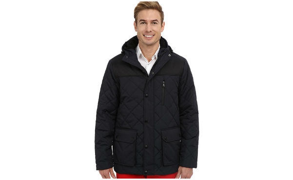 IZOD Men's Two-Tone Puffer Jacket With Hood