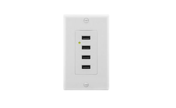 Ora 4-Port Rapid Charging 4.2amp USB Wall Outlet