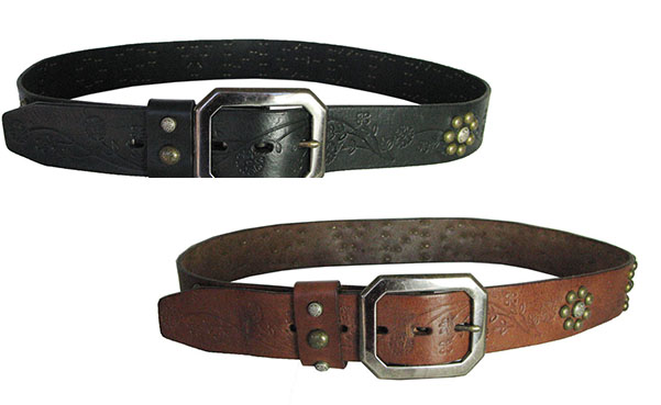 True Religion Los Angeles Studded Premium Leather Belt