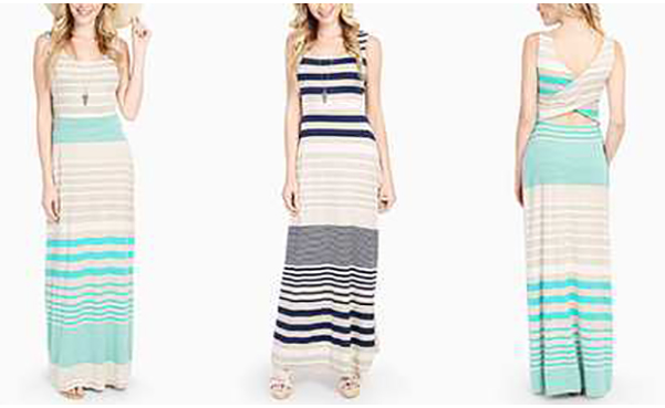 Women's Striped Maxi Dress