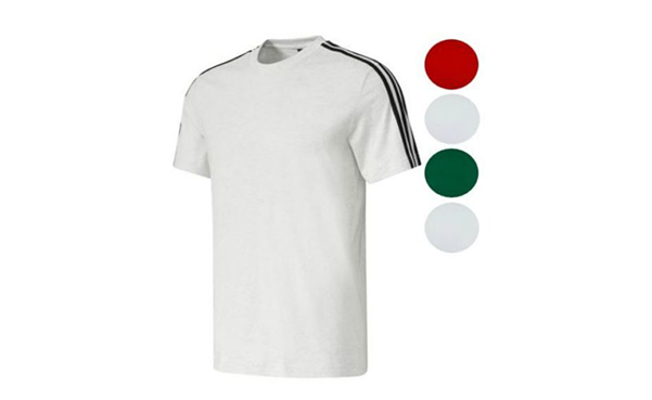adidas Men's 3 Stripe Short Sleeve T-Shirt