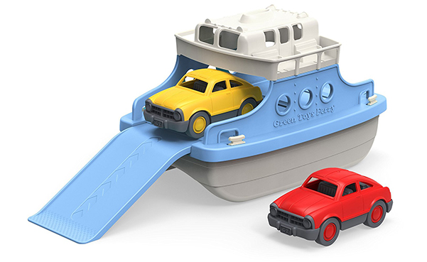 Green Toys Ferry Boat with Cars Bathtub Toy
