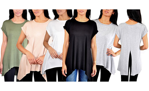 Women's Relaxed Fit Top with Split Back