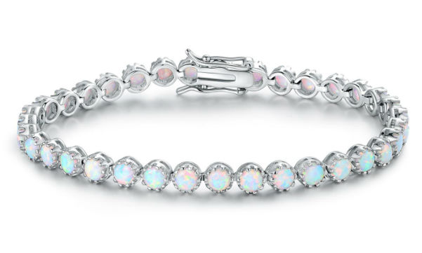Fire Opal Tennis Bracelet by Peermont