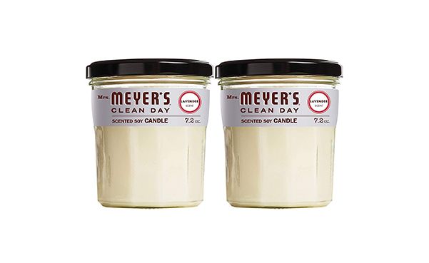 Mrs. Meyers Large Glass Lavender Scented Soy Candle