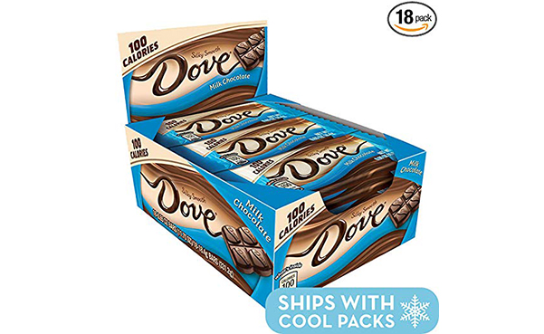 DOVE Milk Chocolate Candy Bar, 18 Count Box
