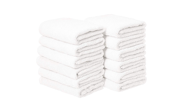 AmazonBasics Cotton Hand Towels, 12-Pack