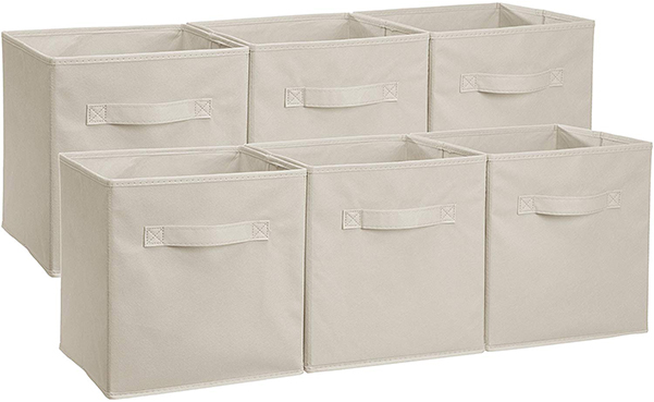AmazonBasics Foldable Storage Bins, 6-Pack
