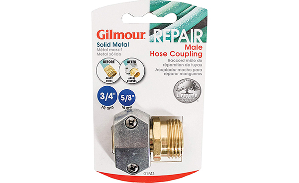 Gilmour Zinc and Brass Male Clamp Coupling