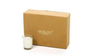 Hosley's Clear Glass Wax Filled Votive Candles, 12-Count