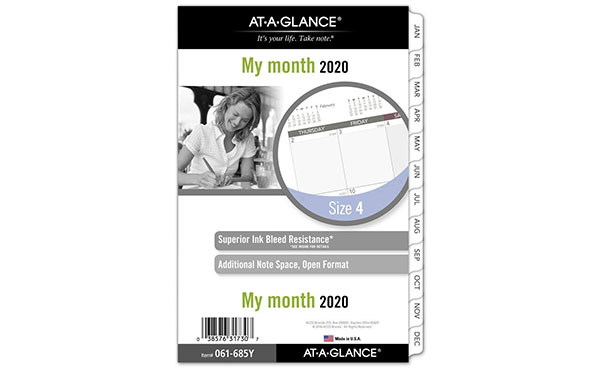 AT-A-GLANCE 2020 Monthly Planner Refill