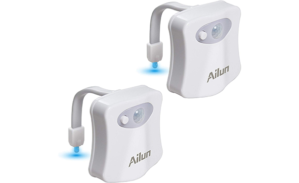Ailun Motion Activated LED Toilet Night Light, 2-Pack