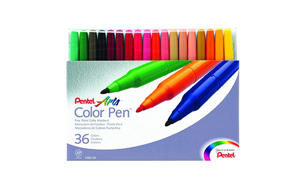 Pentel Color Pen, Set of 36
