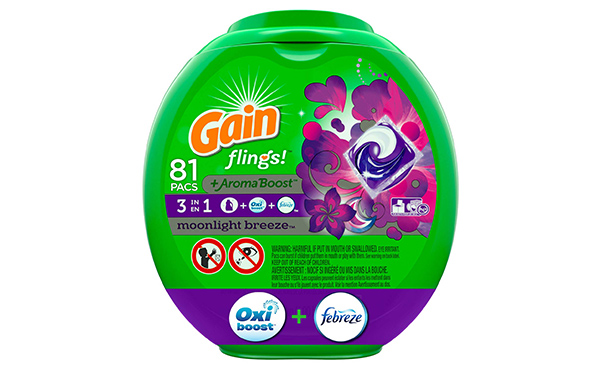 Gain flings! Laundry Detergent Pacs