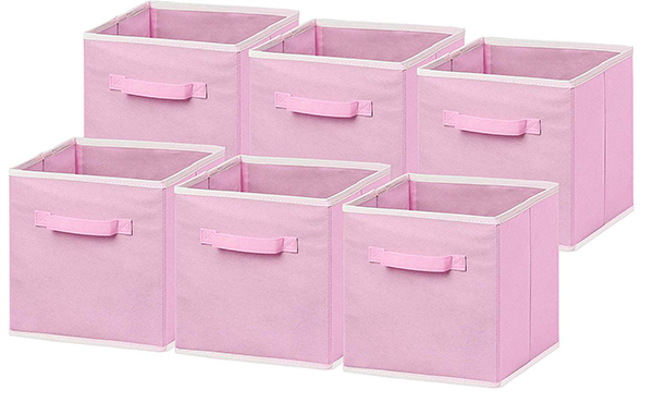 SimpleHouseware Foldable Cloth Cube Basket