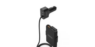 USB Car Charger with Back-Seat Charging Station Extender