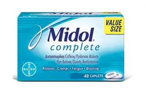 Midol Complete, with Acetaminophen, Menstrual Period Symptoms Relief Including Premenstrual Cramps, Pain, Headache, and Bloating, Caplets, 40 Count