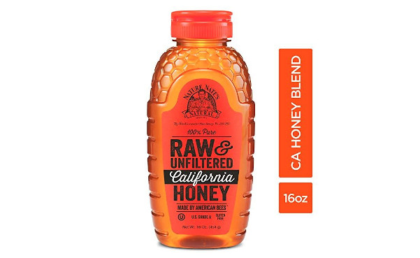 Nature Nate’S 100% Pure Raw & Unfiltered California Honey; 16-oz. Squeeze Bottle; Certified Gluten Free & OU Kosher Certified; Made By California Bees, Enjoy Honey’S Balanced Flavors & Goodness