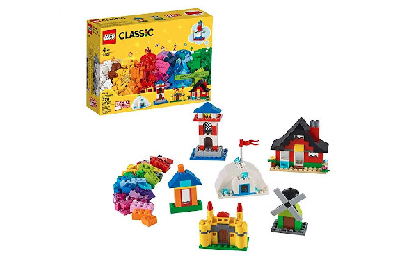 LEGO Classic Bricks and Houses 11008 Kids’ Building Toy Starter Set with Fun Builds to Stimulate Young Minds, New 2020 (270 Pieces)