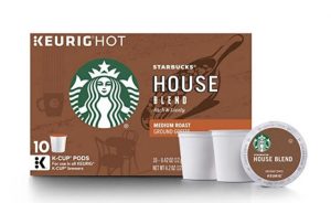 Starbucks House Blend Medium Roast Single Cup Coffee for Keurig Brewers, 6 boxes of 10 (60 total K-Cup pods)