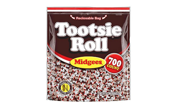 Tootsie Roll Original Chocolatey Twist Midgees, Resealable Stand-up Bag, 700-Count, Peanut Free, Gluten Free