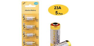 LiCB A23 23A 12V Alkaline Battery (5-Pack)