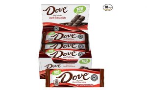 DOVE 100 Calories Dark Chocolate Candy Bar 0.65-Ounce Bar 18-Count Box