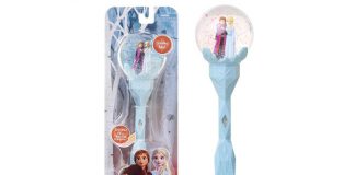 Frozen 2 Sisters Musical Snow Wand Costume Prop Scepter, Plays "Into The Unknown" Perfect for Child Costume Accessory, Role Play, Dress Up or Halloween Party
