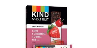 Pressed by KIND Fruit Bars, Strawberry Apple Chia, No Sugar Added, Gluten Free, 1.2 Ounce (12 Count)